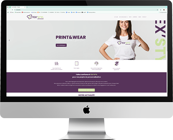 Site Texstyl – textile personnalisé et vêtements publicitaires